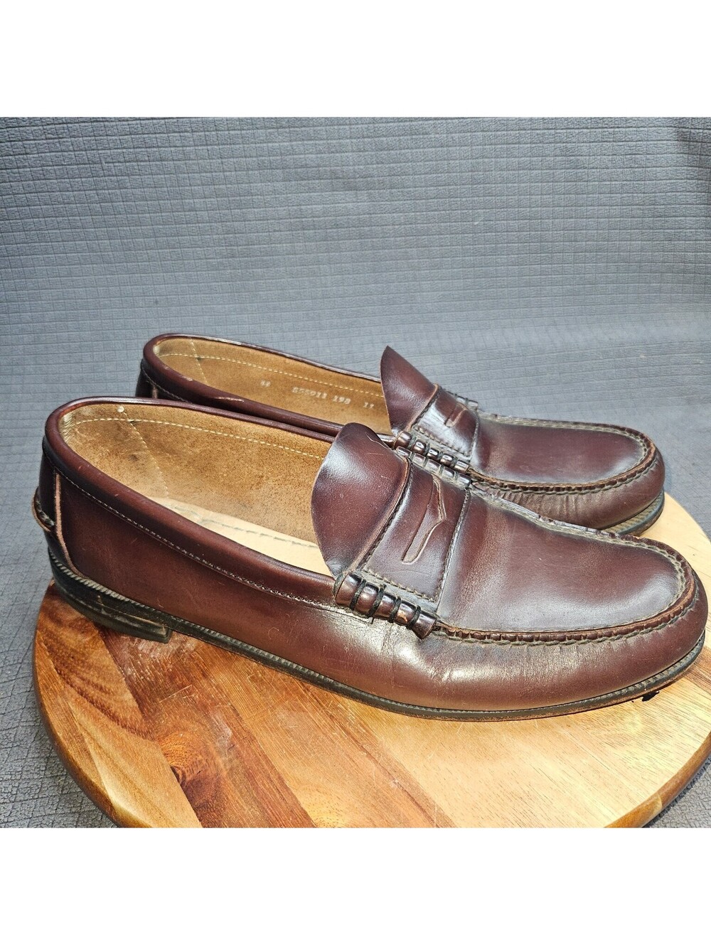Florsheim Men's Dark Brown Leather Penny Loafers Dress Shoes 10.5 D